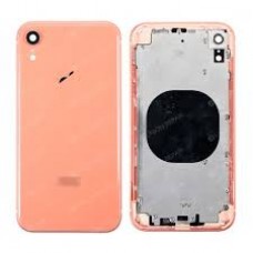 iphone XR Housing with back glass,charging port and power volume flex cable[Coral][Aftermarket]
